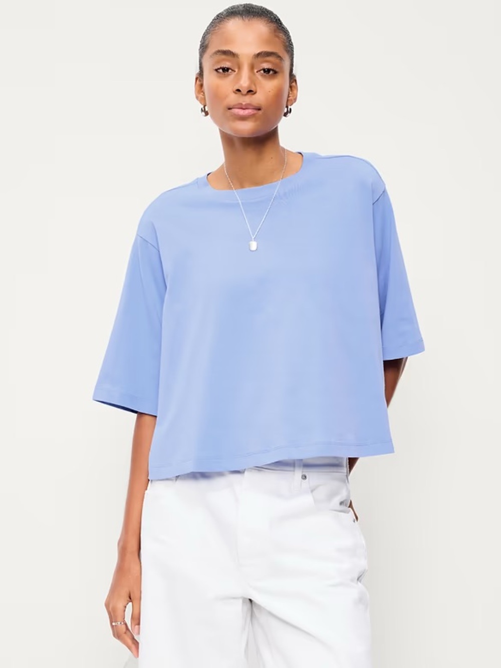 Old Navy women’s blue trapeze top in Size Large